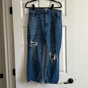 Abercrombie Curve Love Distressed Jeans